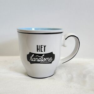 Pfaltzgraff Hey Handsome Quality White Black Coffee Cup Mug 14 Oz
